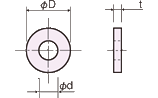 Aluminum flat washerDrawing