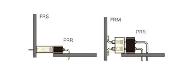 Example of vertical mounting