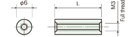 PEEK spacer (Round)Drawing