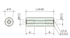 Ceramic spacerDrawing