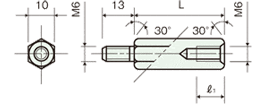 Eco brass spacerDrawing