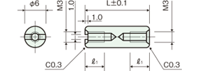 Eco brass spacer(Hexagonal type)Drawing