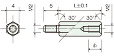 Eco brass spacerDrawing