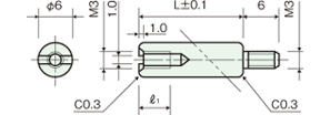 Eco brass spacerDrawing