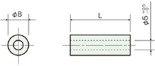 PEEK spacer(Hollow tube)Drawing