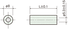 Eco brass spacerDrawing