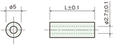 Brass spacer(Hollow tube)Drawing